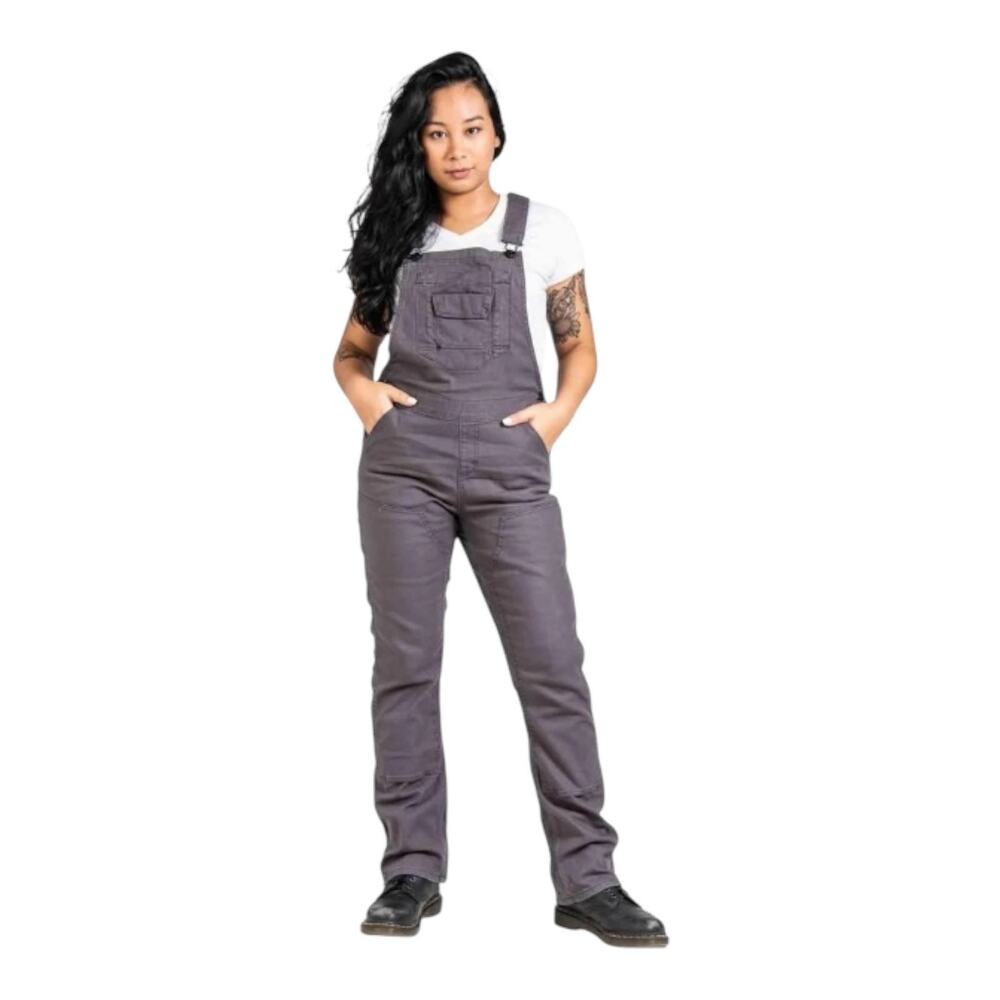 Dovetail Workwear Womens Overalls Workwear Canvas Utility Pockets Dark Grey 14